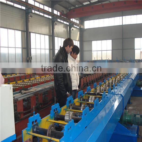 , Mitsubishi PLC Hydraulic Cutting Downspout pipe forming machine