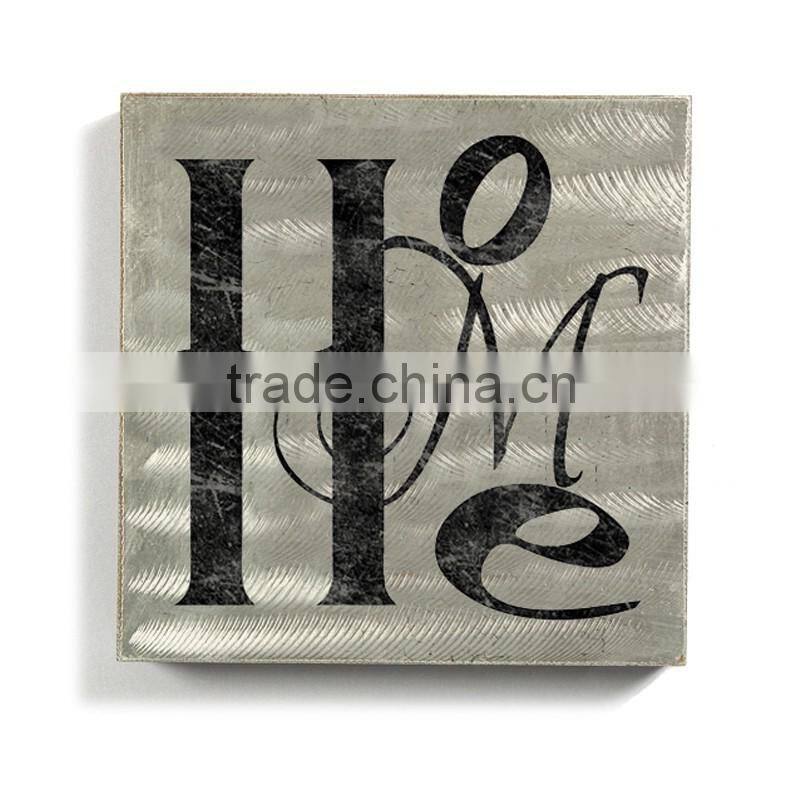 MDF Sign Aluminum Wall Printing With Word Decoration