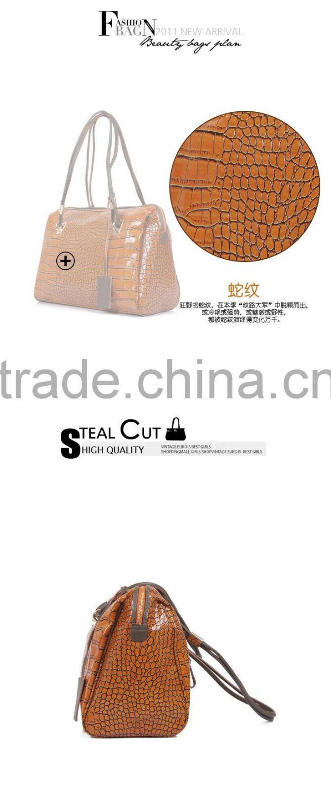 2016 Fashion new style synthetic leather shoulder handbag for girls and lady from china wholesale shoulder handbag