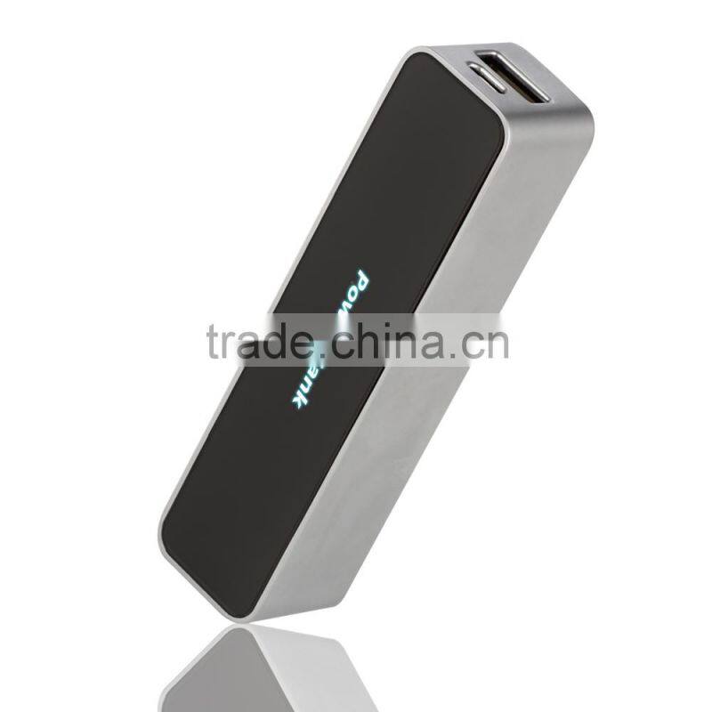 Custom company logo promotion gifts 2600mah fashion usb power bank