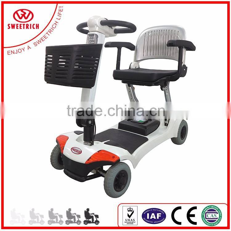 4 wheel foldable electric mobility scooter with li-ion battery