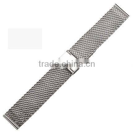 0.4 line stainless steel mesh watch band with folding buckle