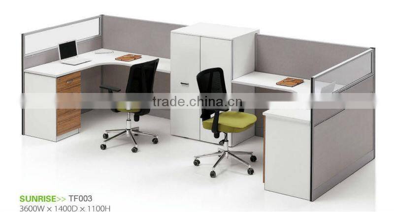 Modern design New Style 30mm thickness fabirc Modular Office partition workstation furniture F001