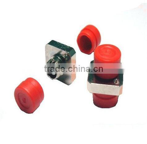 Square/Round FC PC Simplex Multimode Red Color Fiber Optic adaptor