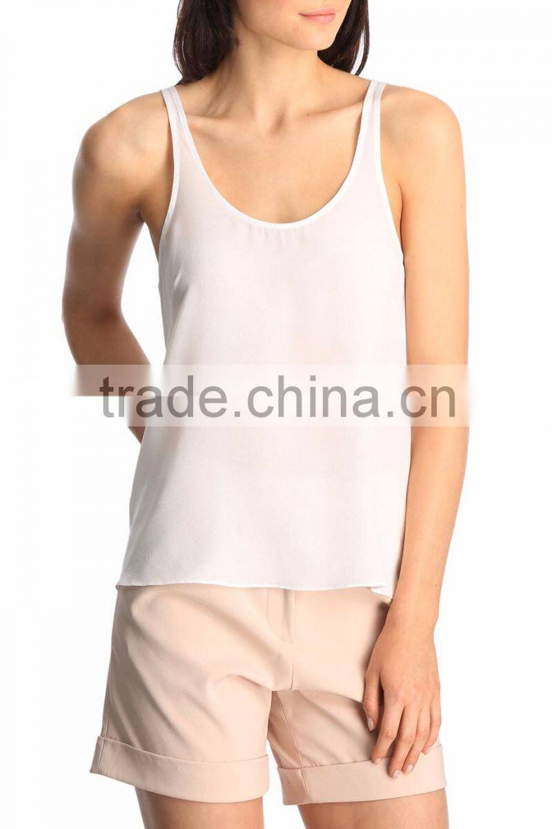 Daijun OEM high quality white chiffon sexy blank women wholesale running singlet