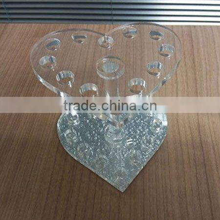 new design heart shape clear hot sale acrylic pen blanks