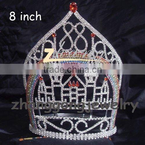 Fashion new Rainbow design diamond pageant crown