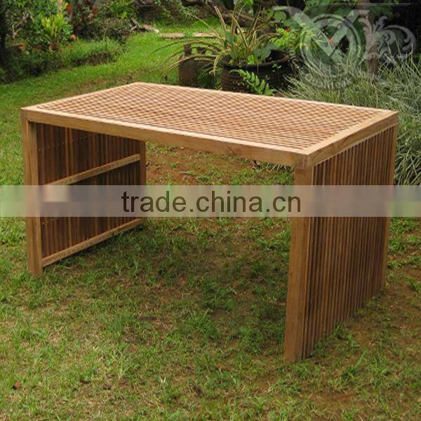 Teak Outdoor Dining Table VDT 031 With Small Slats
