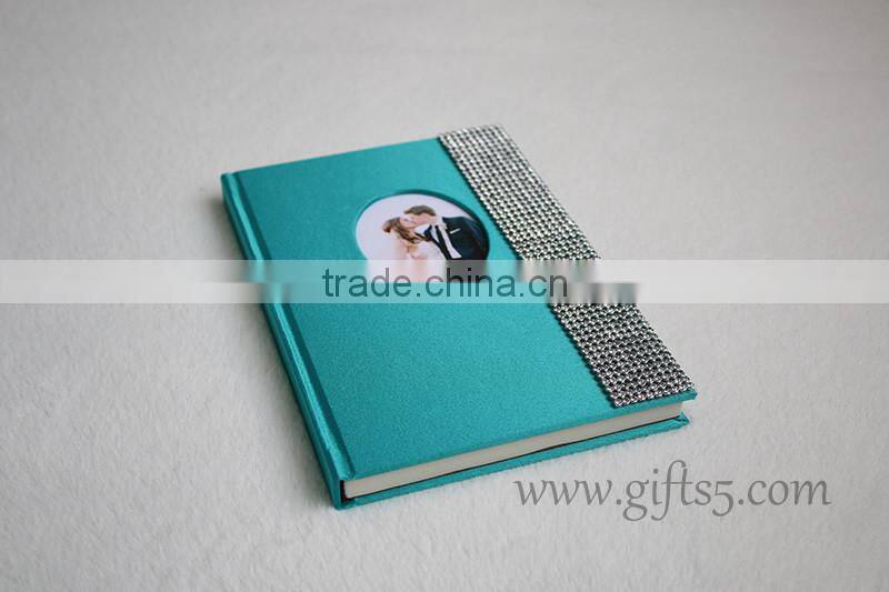 Elegant wedding guest book in handmade with bling rhinestone for best wedding gifts