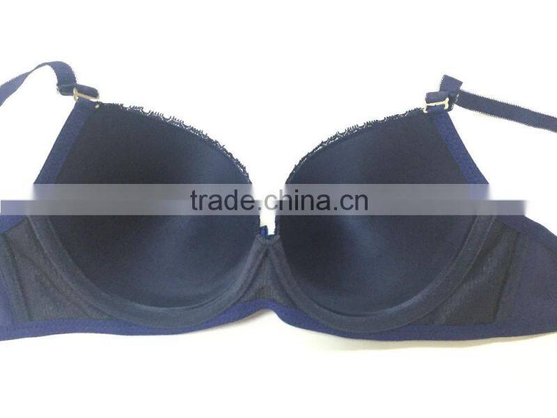 2016 Beautiful bra Latest Fashion Sexy Bra Design Women Deep V Thick Padded Underwire Lace Bra Push-Up Bra Big Size 38C