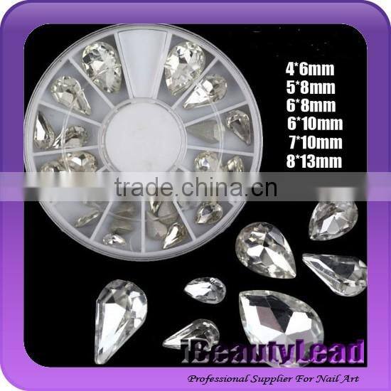 New nail waterdrop rhinestone nail rhinestone decoration different size