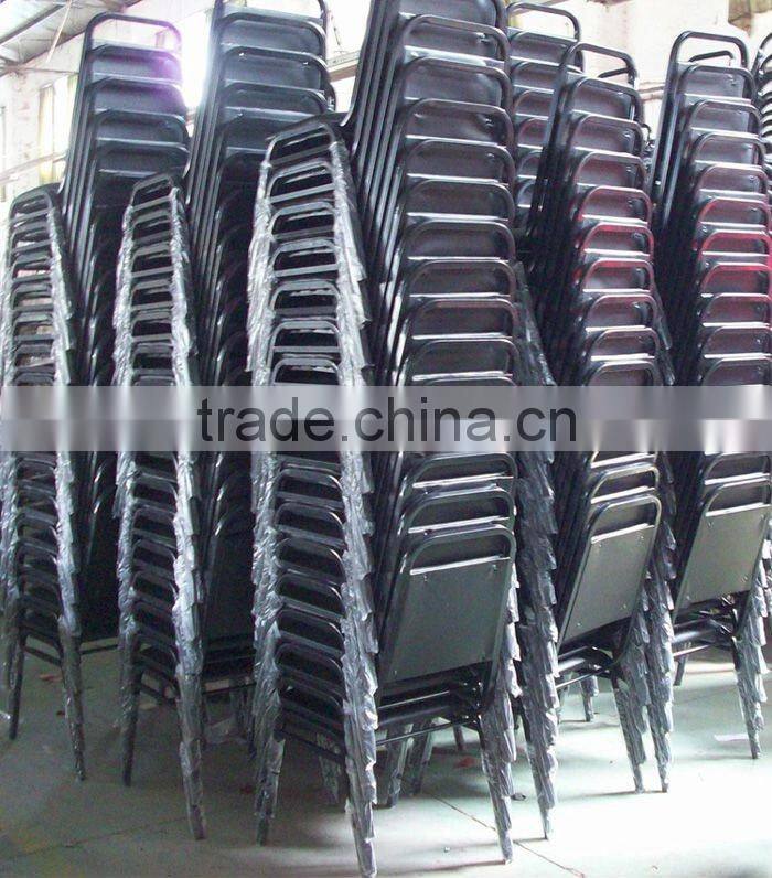 Metal frame and PU cover hotel room chair