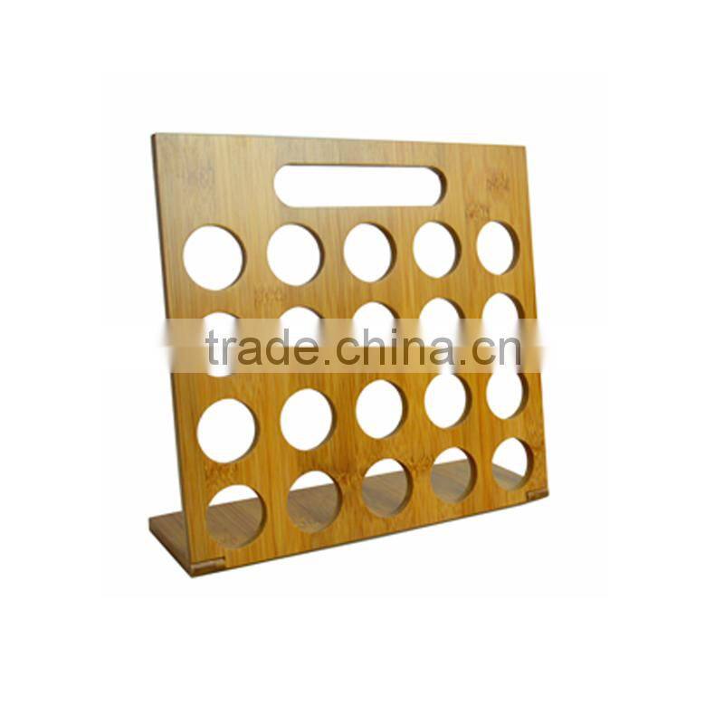 DT006/Bamboo Wood Spice and Peper Shakers Rack Wall Stand Holder Easy Caring