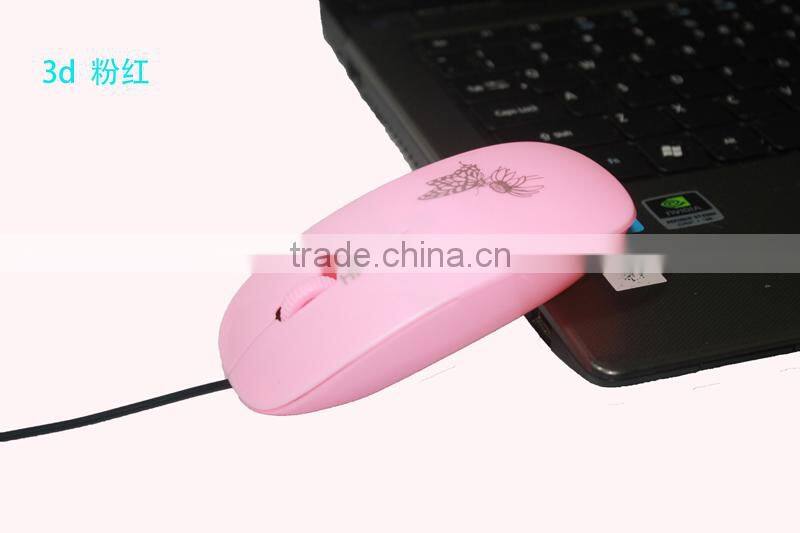 1200 dpi scalable cute and lovely schoolgirl notebook game mouse cable4 color optional