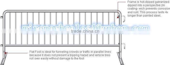 Security crowd control barrier fence/color coated temporary barrier fence