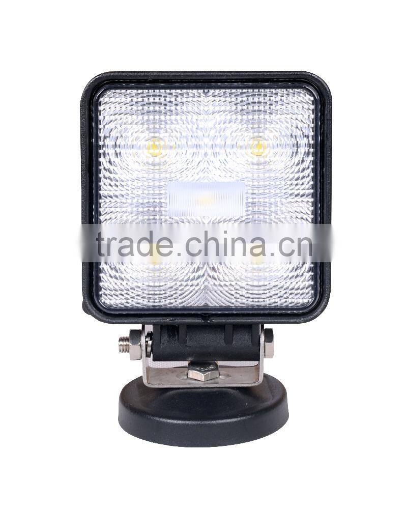 IP67 waterproof 15w energy saving led work lights square led lamp