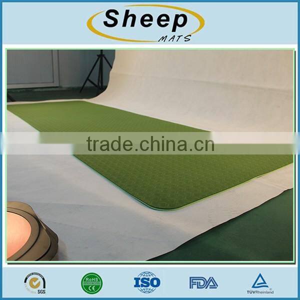 Eco-friendly anti-slip lightweight tpe exercise fitness yoga mat custom