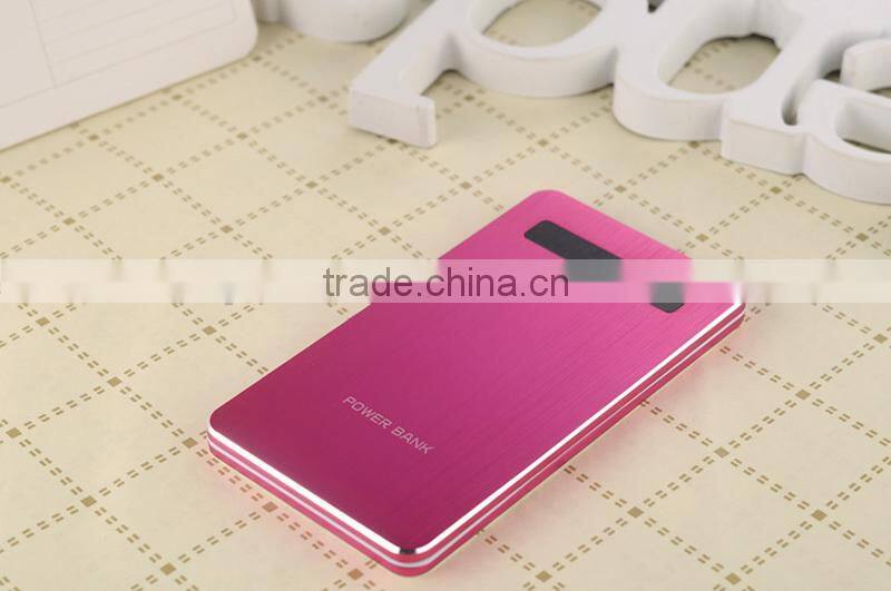 super thin fashionable credit card metal litium ion 4000mah power bank for iPhone, Samsung, iPad charger
