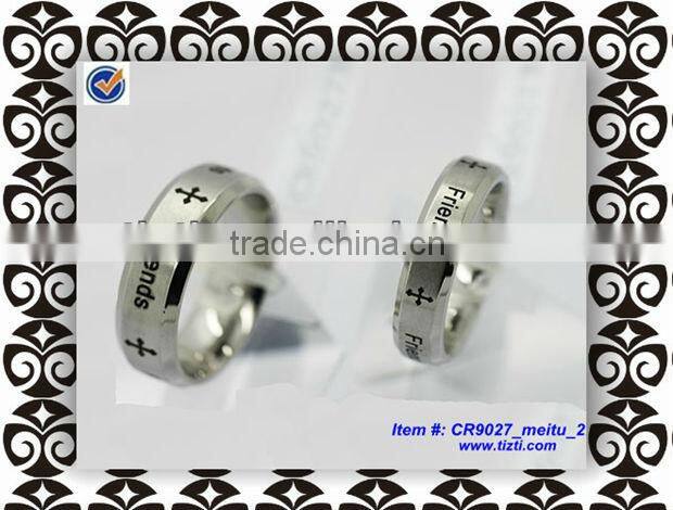 His & Hers Promise Ring Stainless Steel Couples Wedding Engagement Bands