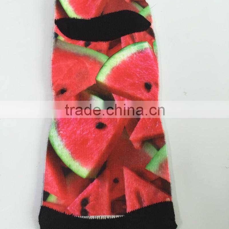 GSP-108 New fashion style high quality printed fruits unisex sublimation socks