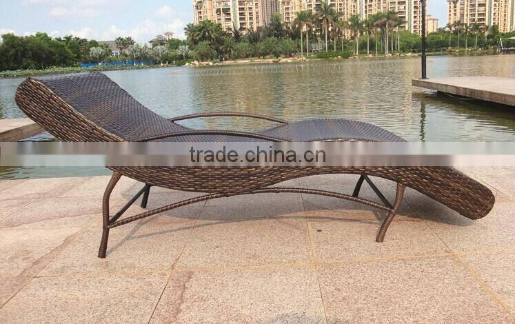 outdoor wicker rattan chaise sun beach pool lounge furniture