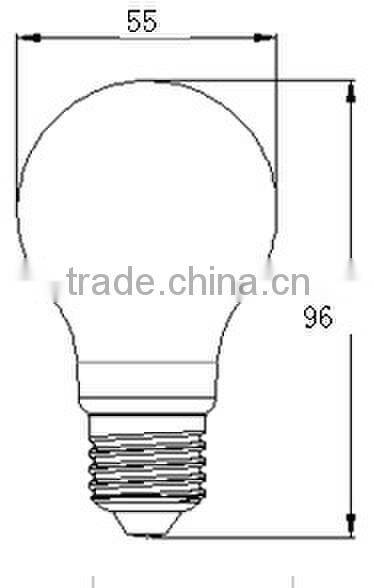 3.5W LED Filament Bulb A55 E27 lamp base replace 25W incandescent filament lamp