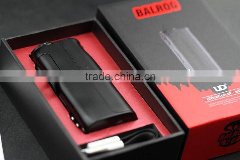 2016 new eletronic cigarette Balrog 70w TC mod box mod with three colors for first starter