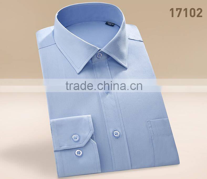 Wholesale good quality solid color bussiness shirt for men uniform