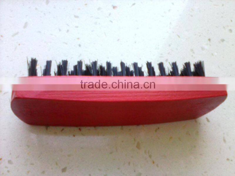 red color Maple wood made shoe brushes hot sell in Korea
