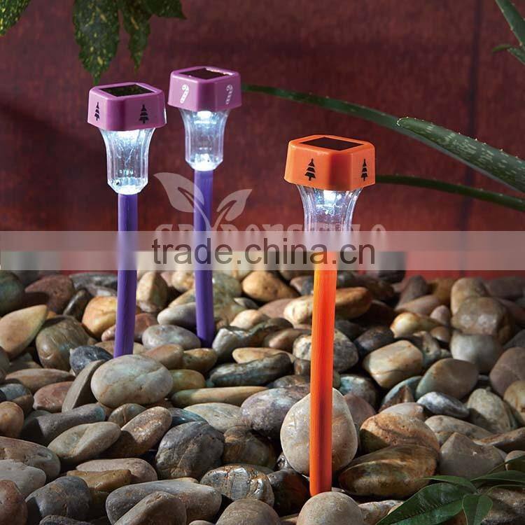 xmas decorative solar lighting garden pathway led solar crackle clear glass ball light