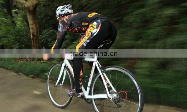 custom design black polyester sublimation cycling tights