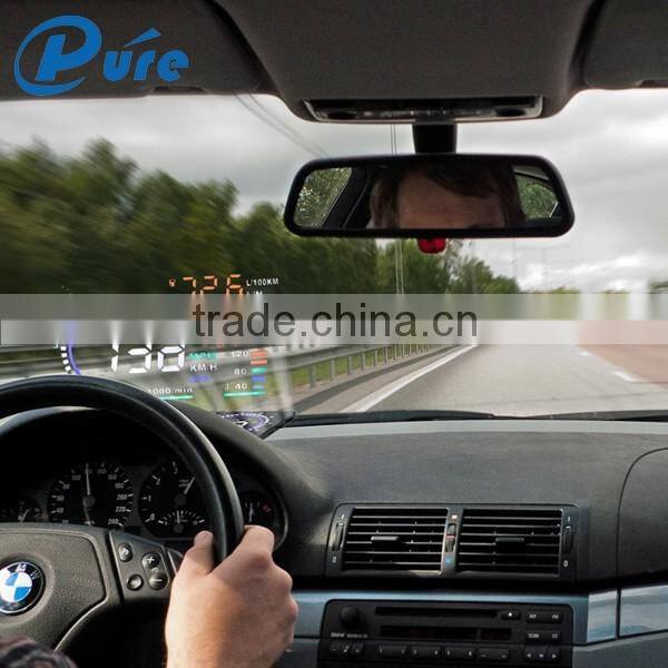2016 A8 hud new design 5.5" car hud head up display overspeed wanring speedometer support OBDII protocol