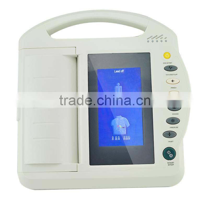 Popular 7 inch color screen 12 Lead 12 Channel Electrocardiograph ECG / EKG Machine with CE
