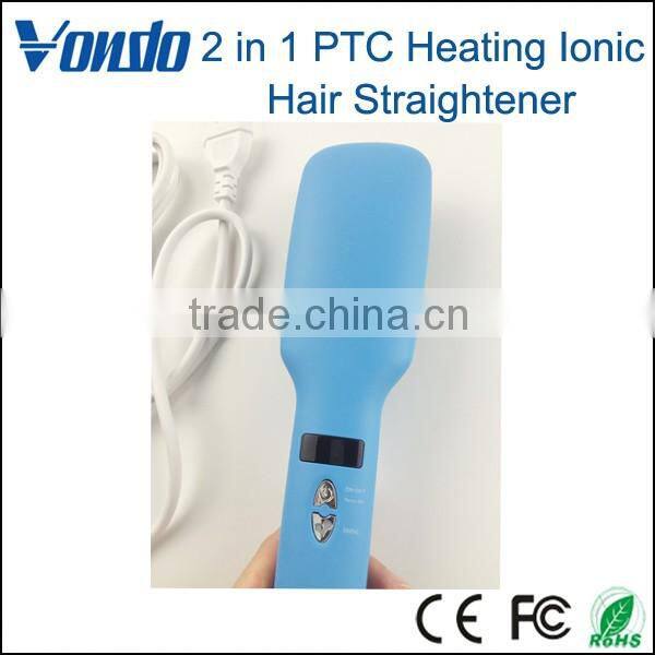 VONDO 2 in 1 PTC Heating Ionic Hair Straightener