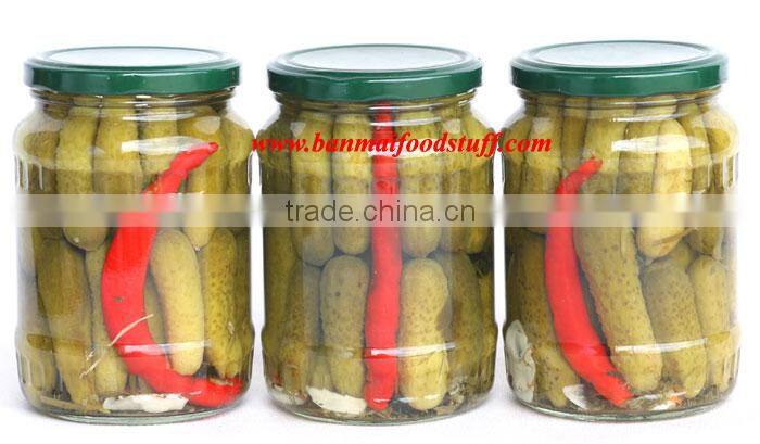 Gherkin with chili pepper