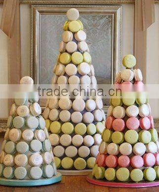 Lightblue- white graudated tint fake macaroon tower
