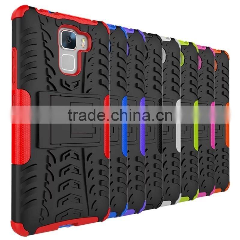 For HUAWEI HONOR 7 PLK-TL01H Armor CASE Heavy Duty Hybrid Rugged TPU Impact Kickstand Hard Cover ShockProof Case