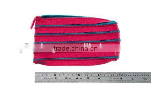 Funny and Playful Bright Pencil Pouch Pencil Case - Strawberry Pink & Caribbean Blue