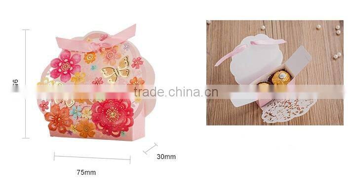 Custom silk butterfly wedding party candy box