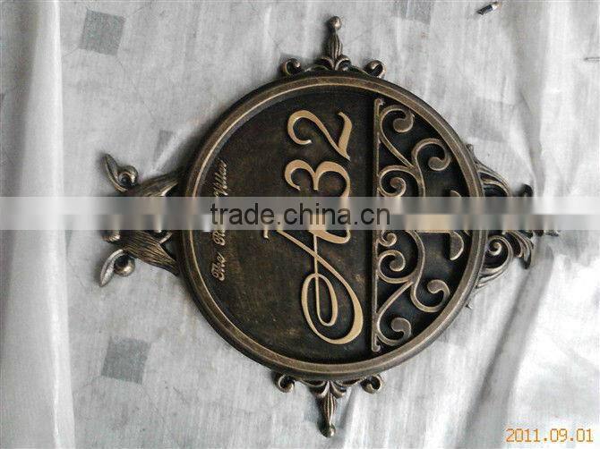wall mounted aluminum alloy nameplate