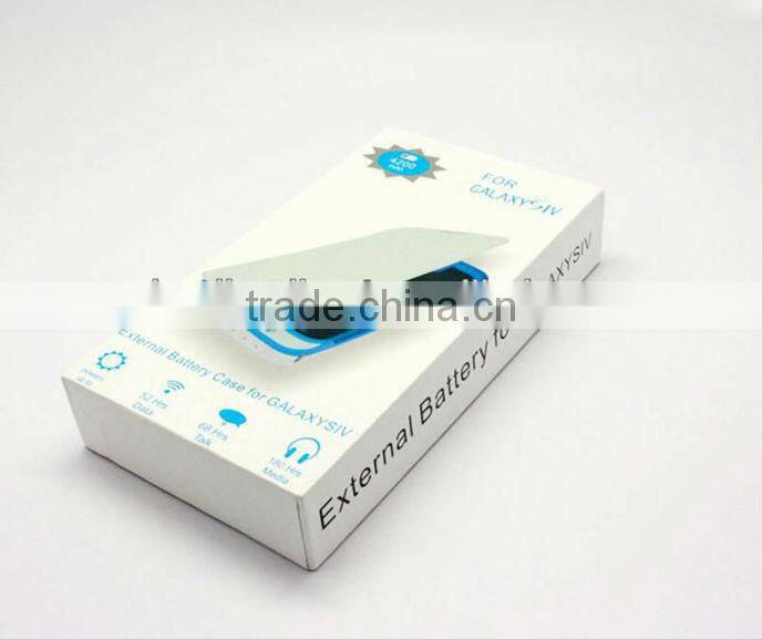 4200mah external battery charger case for Samsung s4&i9500 backup case ,Emergency Power External Battery Case
