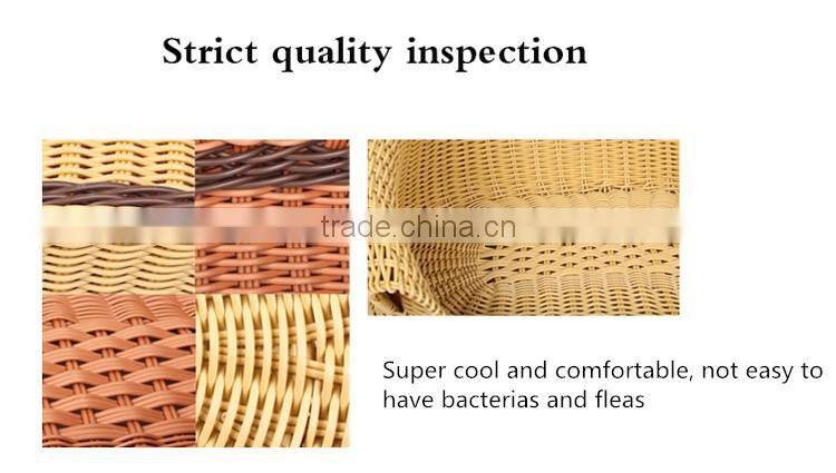 Latest dog pet products cheap wholesale waterproof wicker dog bed