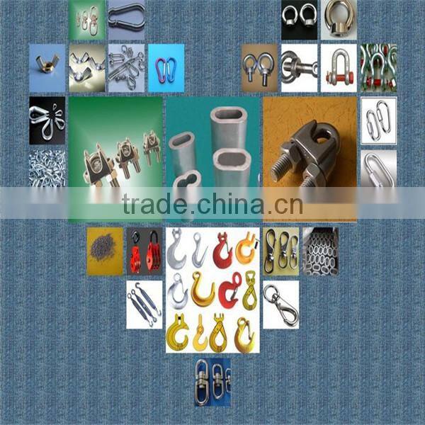 Factory CE 6mm heavy duty 7*7 galvanized carbon steel wire rope