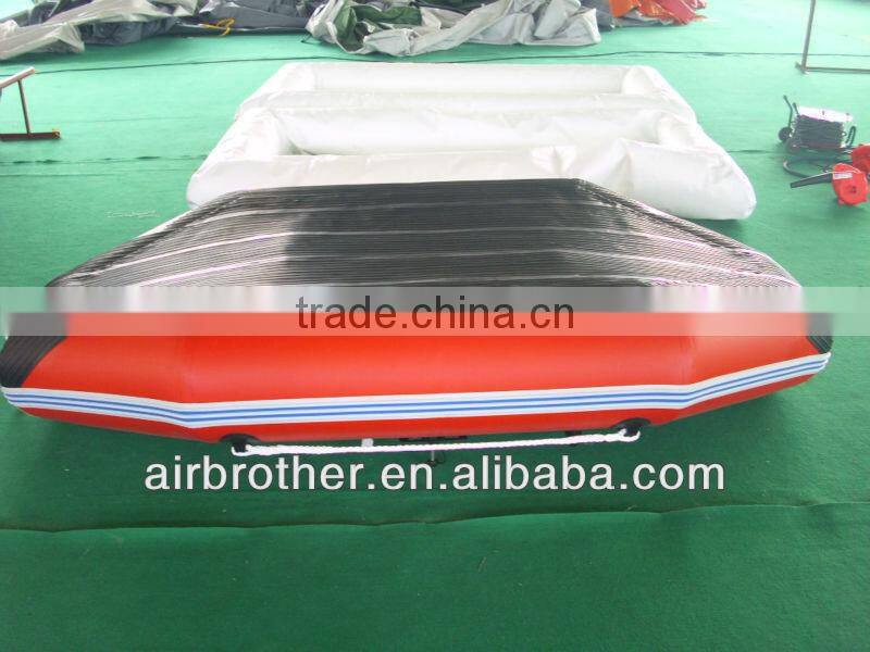 red pvc inflatable fishing boat