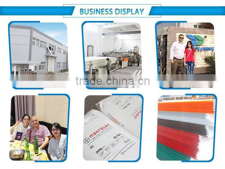 High Strength Polycarbonate UV coating pc corrugated transparent roofing sheet