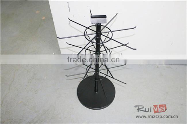 3 Tier Metal Jewelry Display Stand Spinning Wire Earring Stand