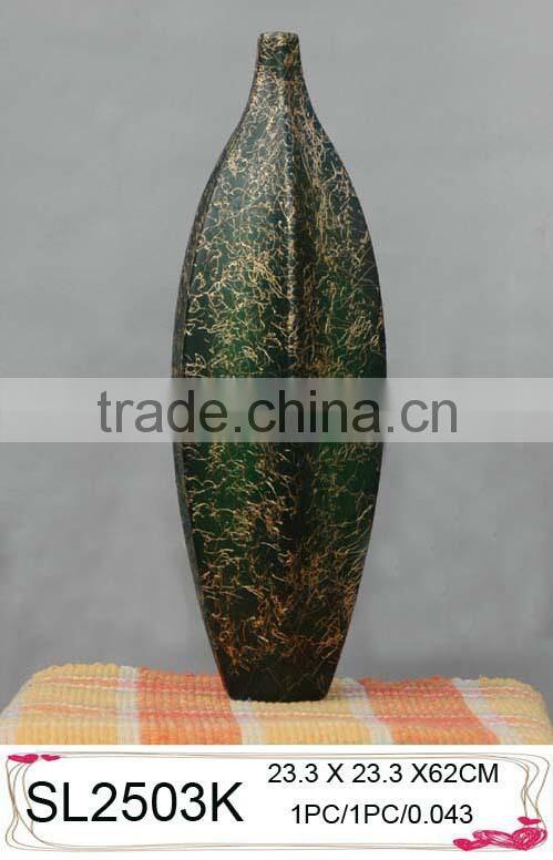 Long vases made of fiberglass