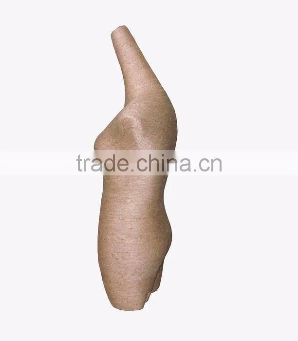 Fiberglass covered with Hemp Rope half body torso female mannequin