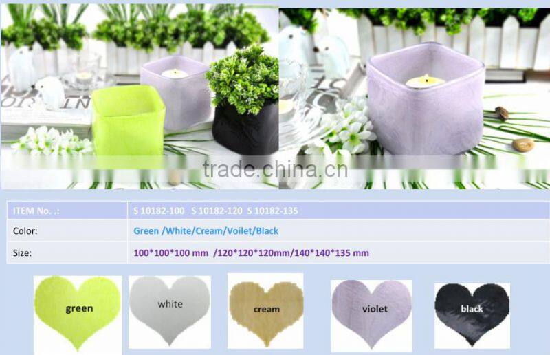 100cm tall square glass vase