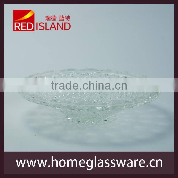 13"Europe style crystal glass compote and glass fruit tray and salad